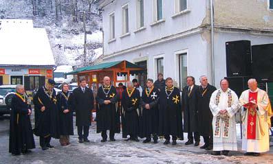 der Segen von Wein am 27. Dezember am Namenstag von Janez Evangelist, Krsko, Slowenien