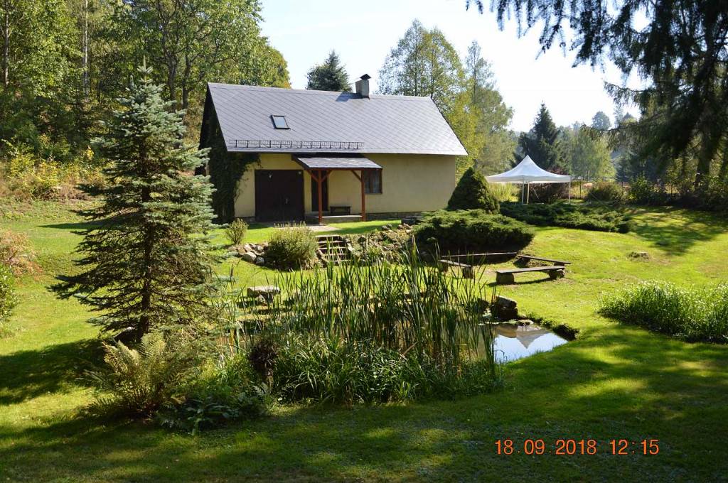 dom letniskowy Dlouhy Dul mit eigenem Teich, Krasna Lipa, Böhmische Schweiz Böhmische Schweiz Czechy