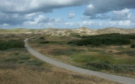 Nord- und Südseite von Egmond aan Zee hunderten km's Fahrradfahren und Spaziergangen möglich.