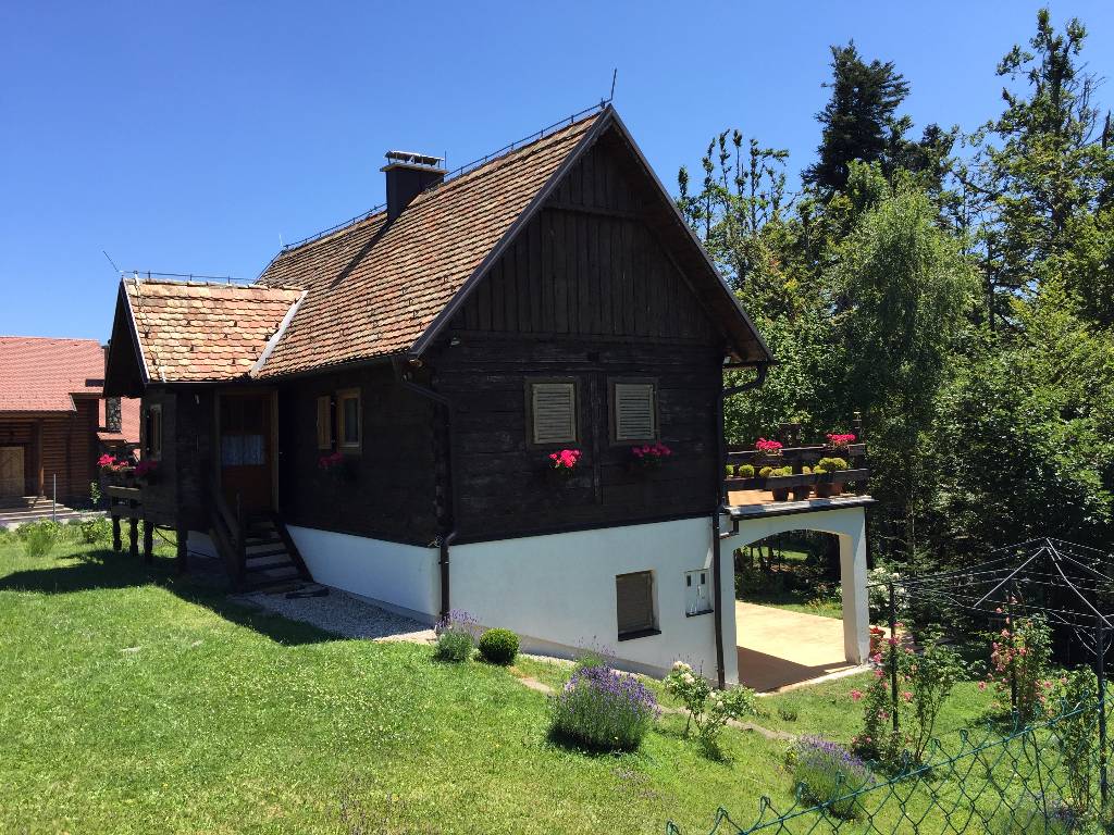 Haus Montana Garten mit Lavenderstrauchen