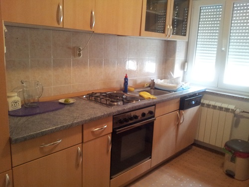 Küche im Dachgeschosswohnung