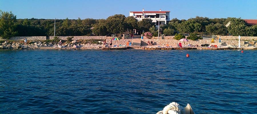Apartmán Ferienwohnung direkt am Meer, mandre, Norddalmatien Insel Pag Chorvatsko
