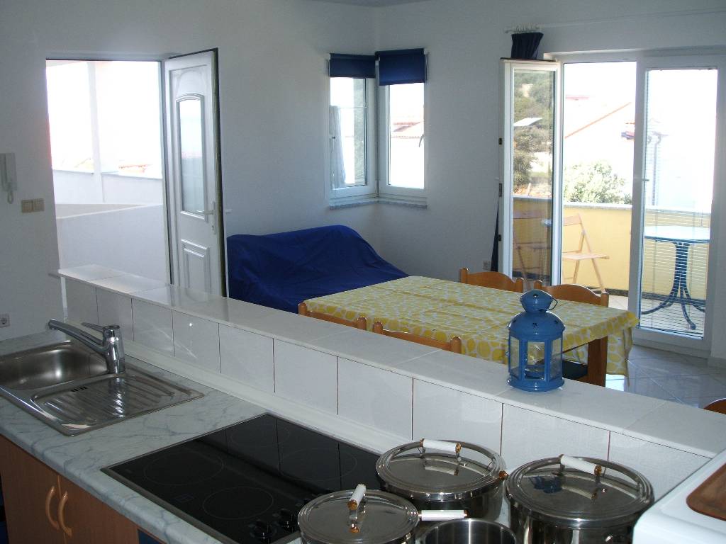 Apartment Klimatisiert mit gut ausgestatte Küche, schönen Blick aufs Meer, Mandre, Norddalmatien Insel Pag Croatia