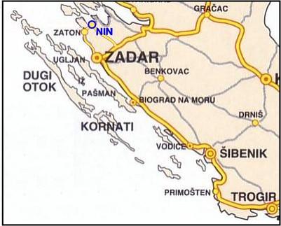 karta hrvatske nin Apartman za odmor Nin, Zadar Brod, Bicikli, dozvoljeni psi karta hrvatske nin
